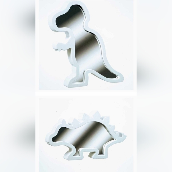 Dinosaur 6pc BUNDLE Mirror Decor & 3D Wood(T-Rex) (Rhinosarus) (Stegosaurus) NWT - Picture 12 of 12